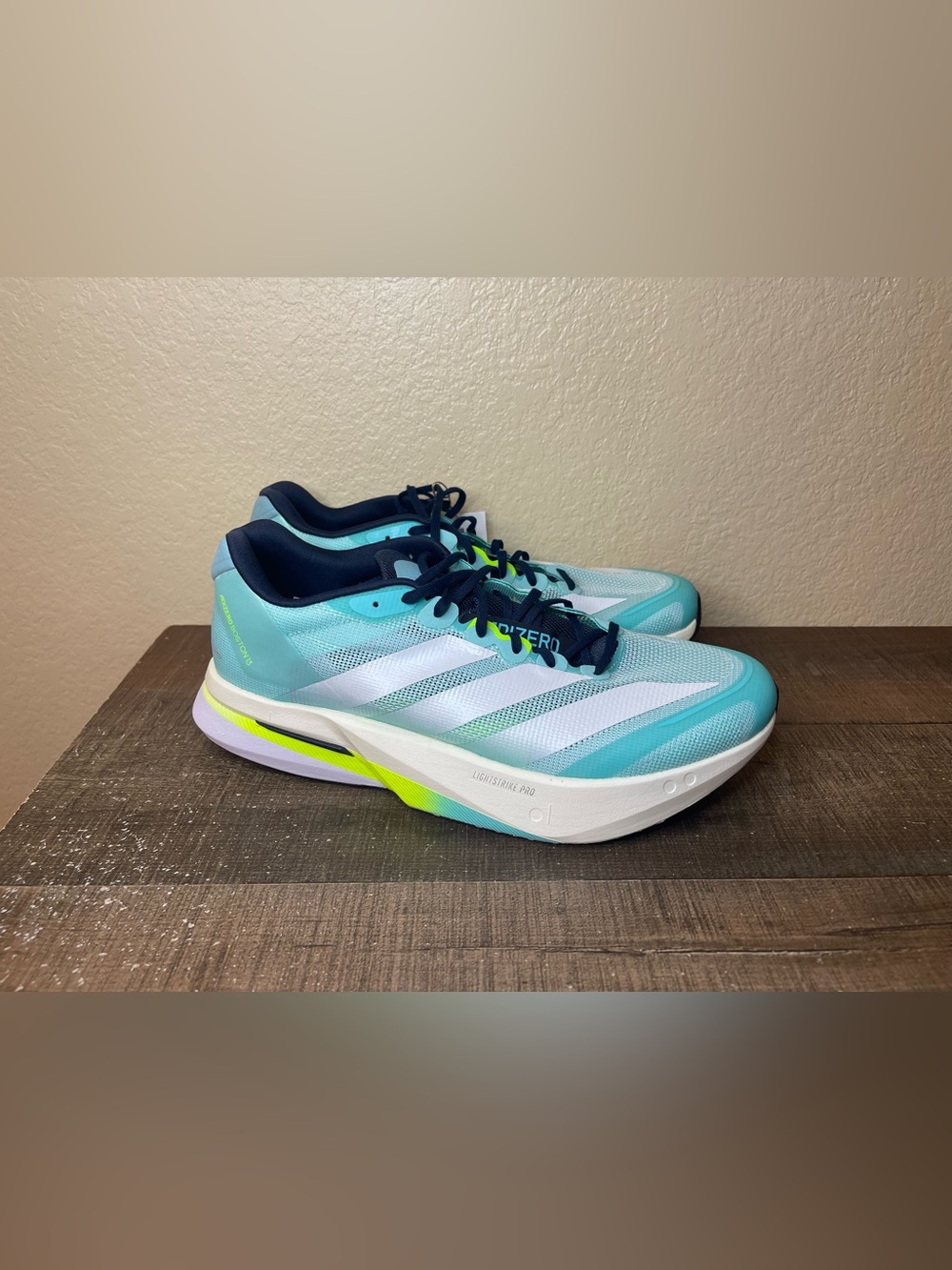 adidas Adizero Boston 13 “Flash Aqua”
- Size 10.5 Men.